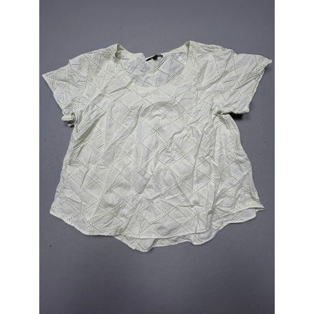 For Cynthia Top Eyelet Embroidery Cotton Cream Large Womens‎
